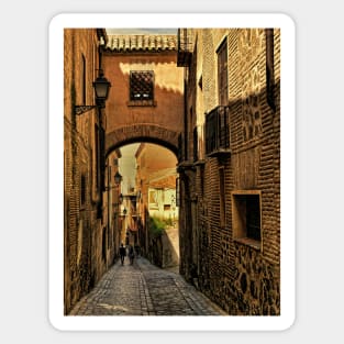 A lane in Toledo Sticker